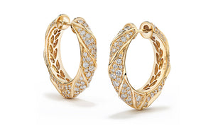 2.36ct D Flawless Diamond Earrings set in 18K Yellow Gold