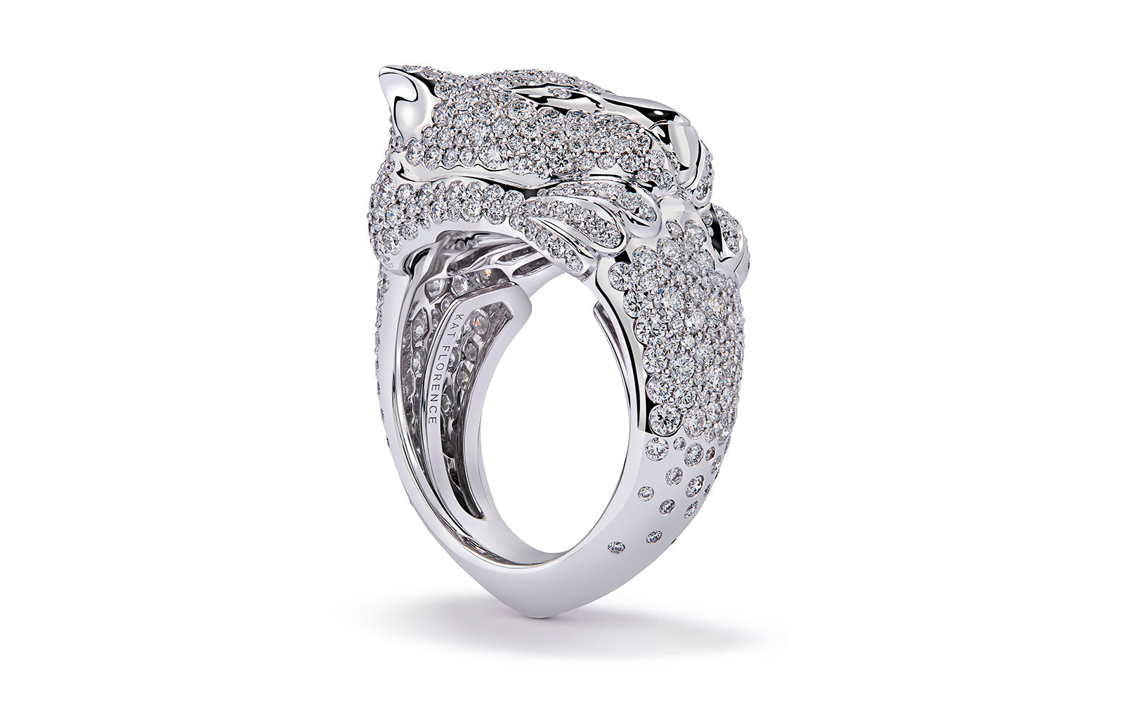 4.03ct Bravery Ring D Flawless Diamond Ring set in 18K White Gold