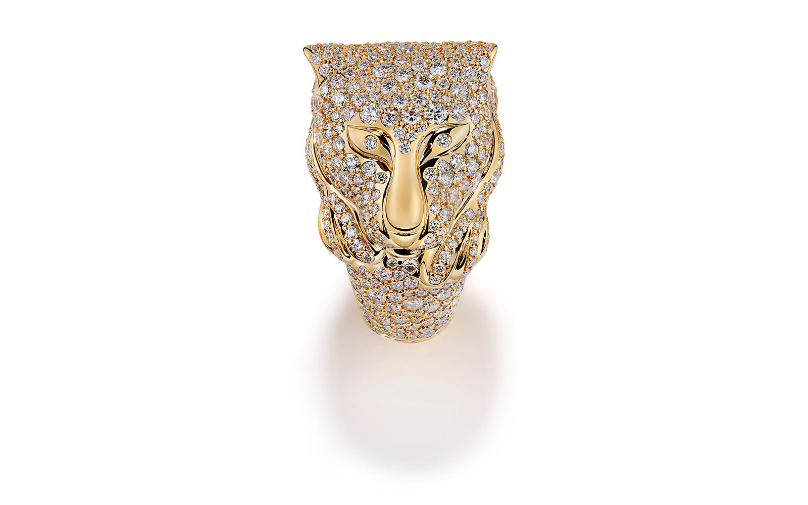4.03ct Bravery Ring D Flawless Diamond Ring set in 18K Yellow Gold