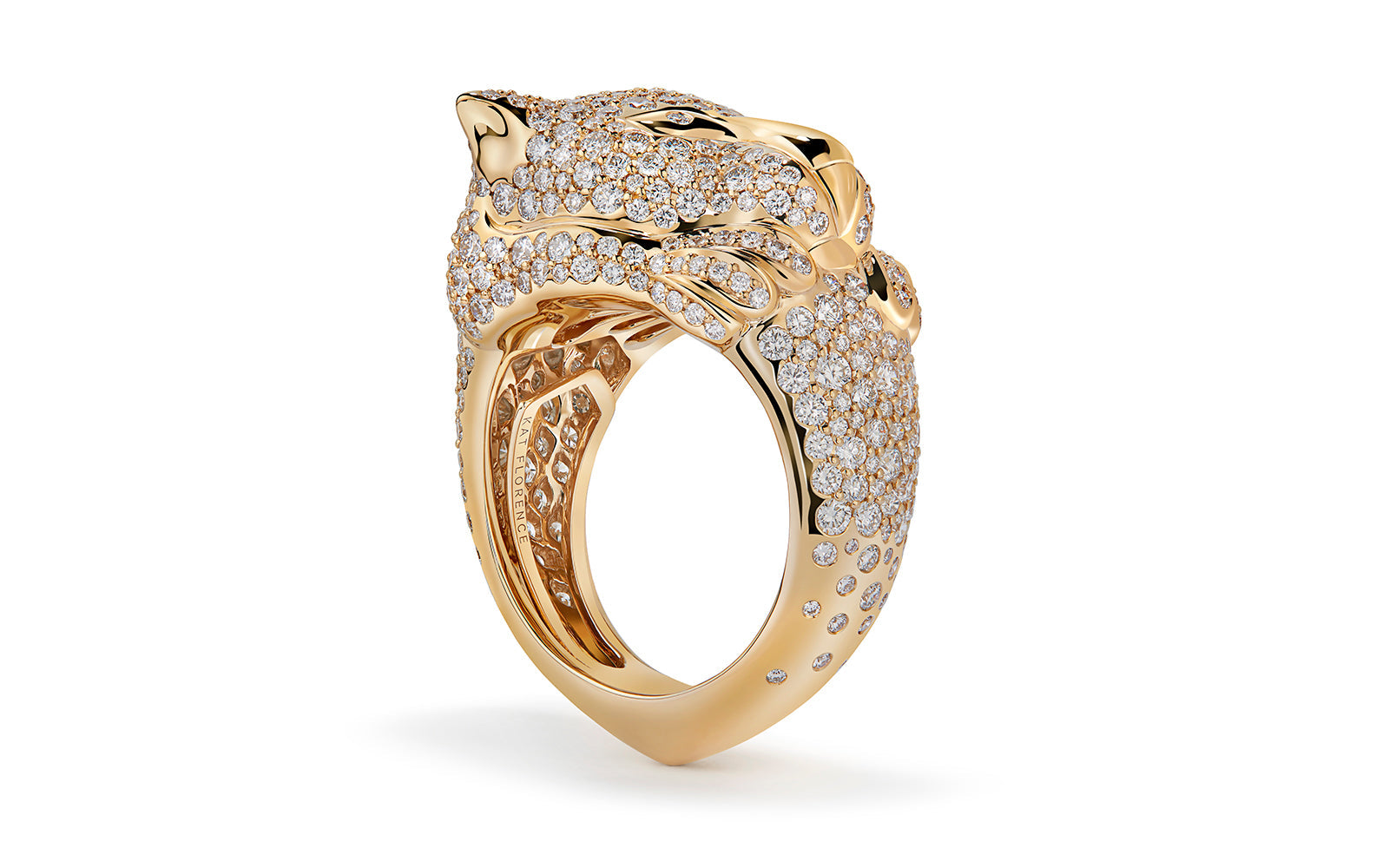 4.03ct Bravery Ring D Flawless Diamond Ring set in 18K Yellow Gold