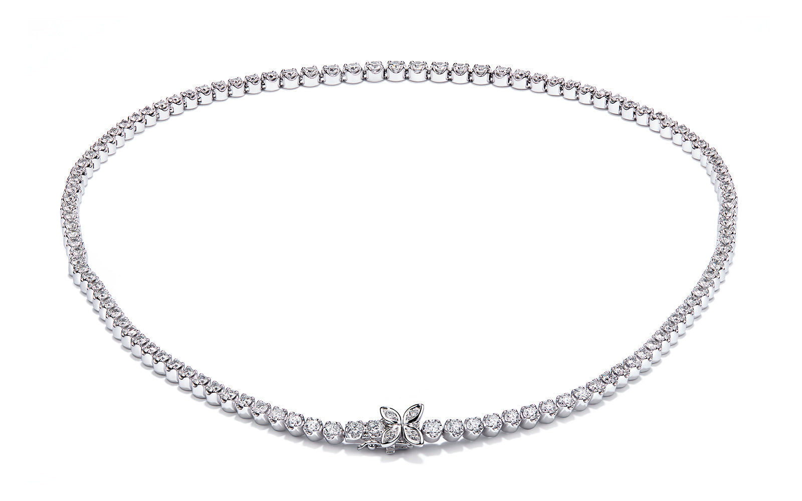 7.52ct D Flawless Diamond Necklace set in 18K White Gold