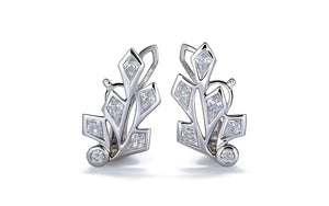 D Flawless Diamond Earrings set in 18K White Gold