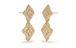 2.84ct D Flawless Diamond Earrings set in 18K Yellow Gold