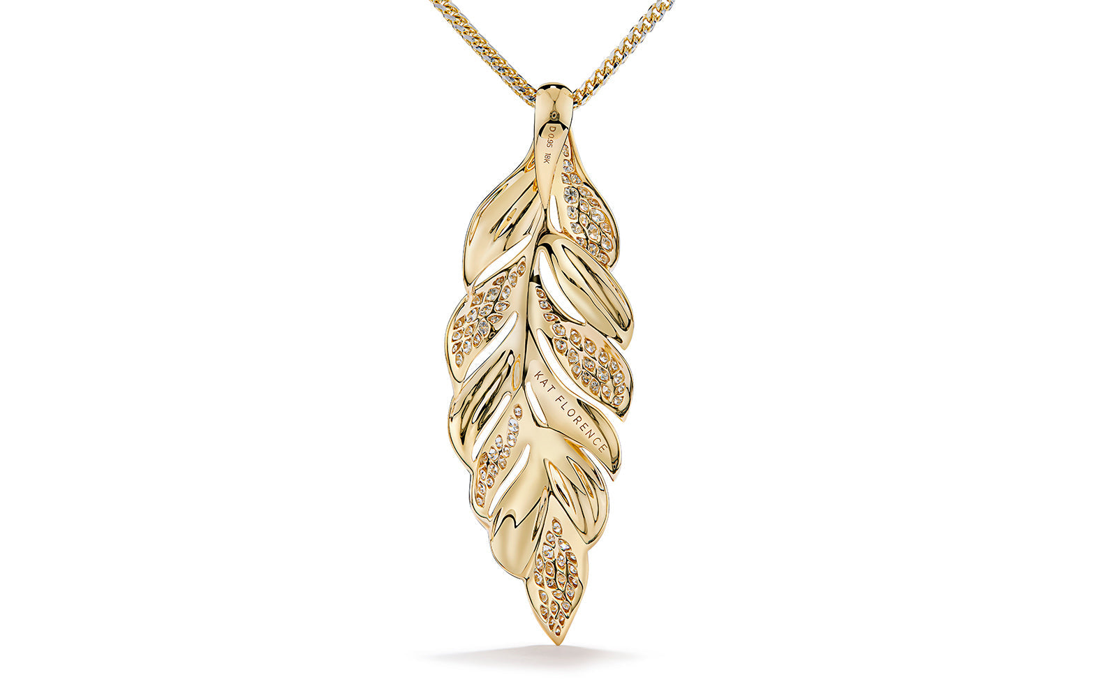 Willow 0.95ct D Flawless Diamond Necklace set in 18K Yellow Gold