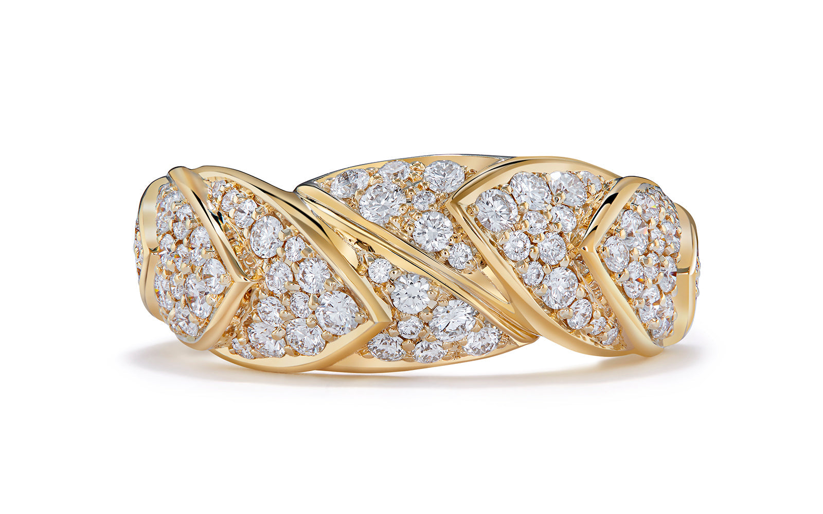 Layers 1.55ct D Flawless Diamond Ring set in 18K Yellow Gold
