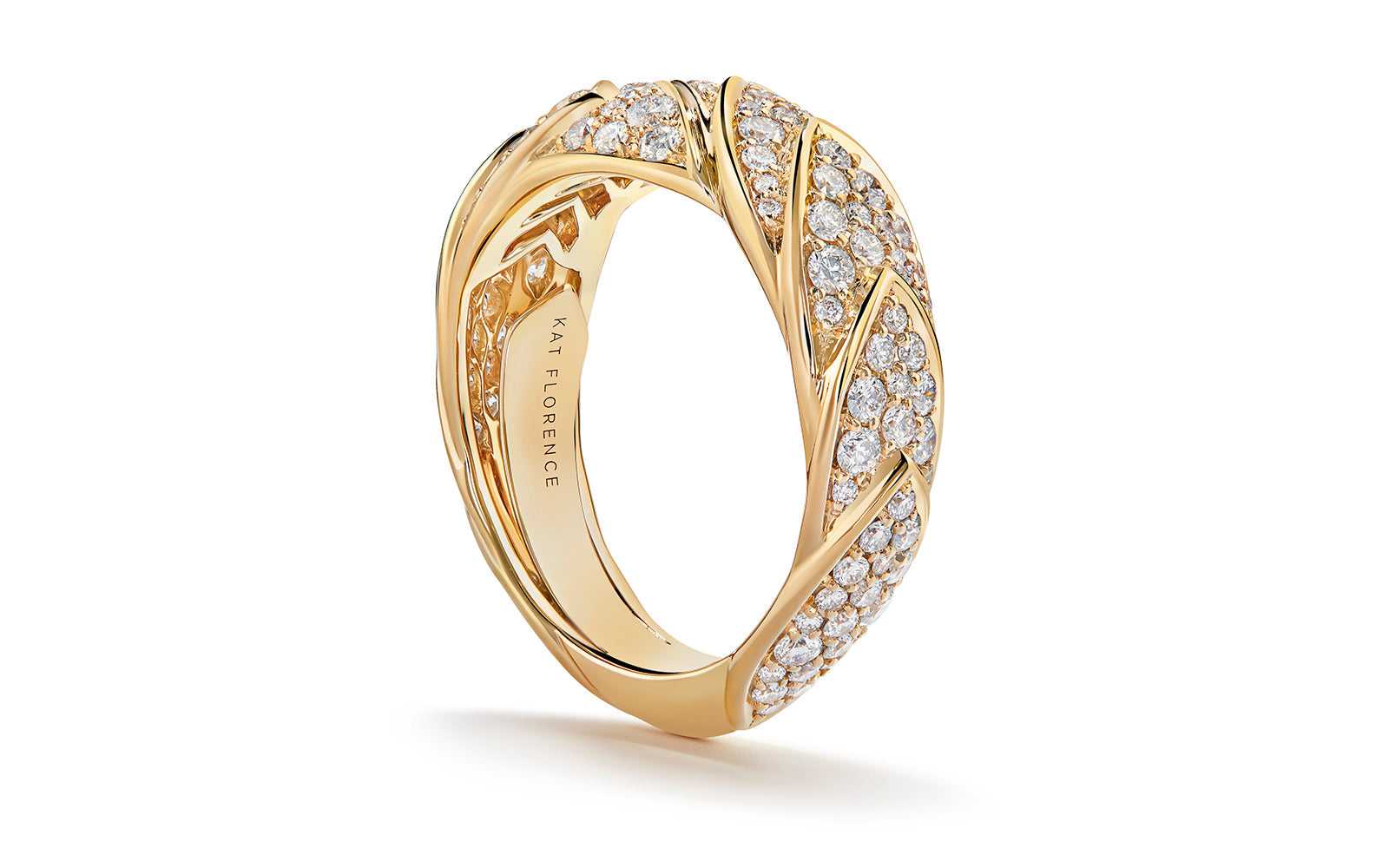 Layers 1.55ct D Flawless Diamond Ring set in 18K Yellow Gold