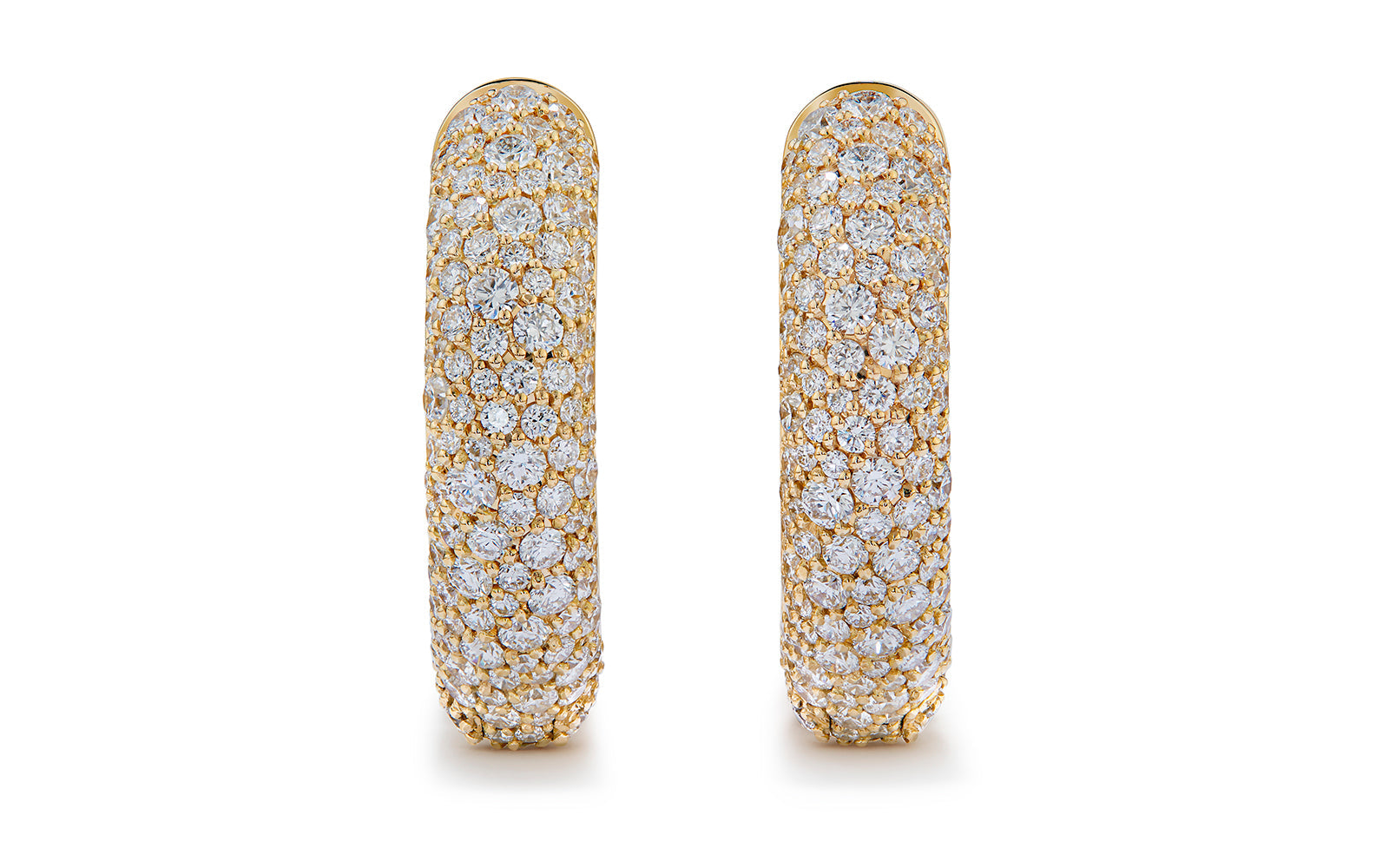 2.78ct D Flawless Diamond Earrings set in 18K Yellow Gold