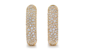 2.78ct D Flawless Diamond Earrings set in 18K Yellow Gold