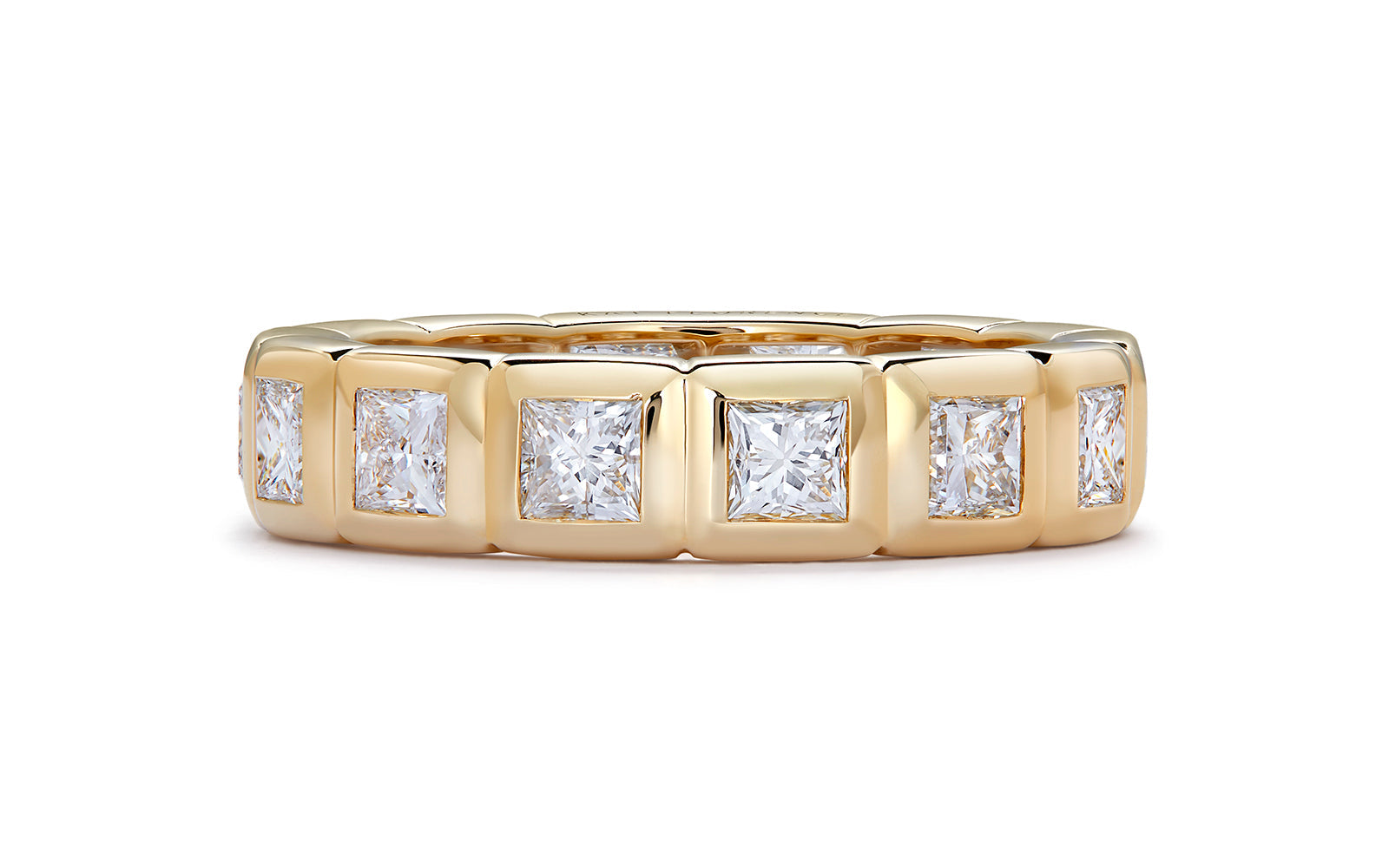 Princess 2.27ct D Flawless Diamond Ring set in 18K Yellow Gold