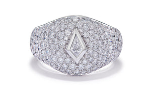 King Kite 2.41ct D Flawless Diamond Ring set in 18K White Gold