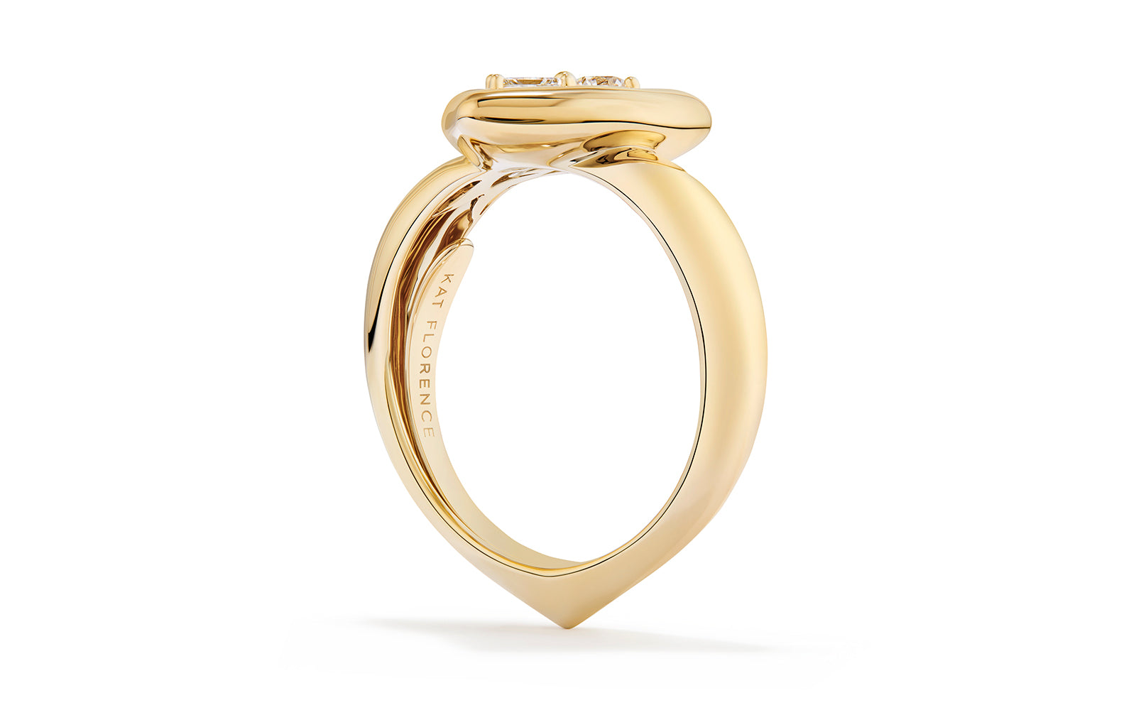 0.61ct D Flawless Diamond Ring set in 18K Yellow Gold