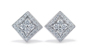 1.20ct D Flawless Diamond Earrings set in 18K White Gold
