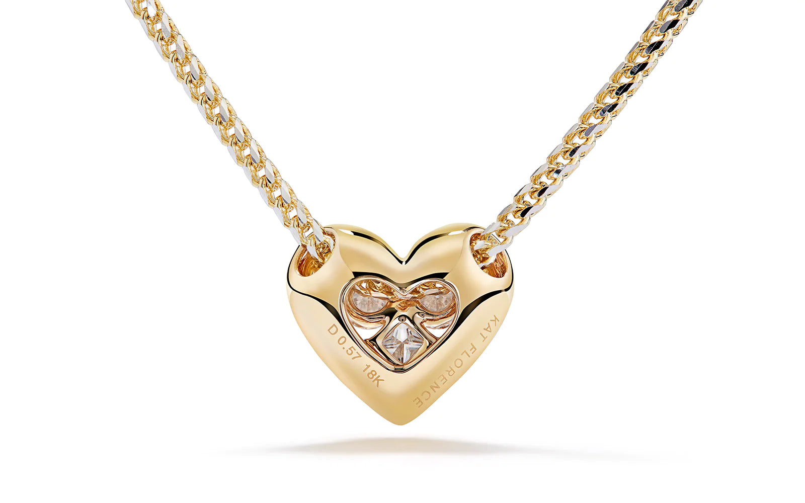 0.57ct D Flawless Diamonds Necklace with D Flawless Diamonds set in 18K Yellow Gold