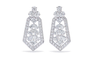 3.68ct D Flawless Diamond Earrings set in 18K White Gold