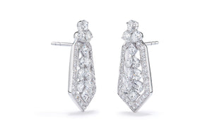 3.68ct D Flawless Diamond Earrings set in 18K White Gold