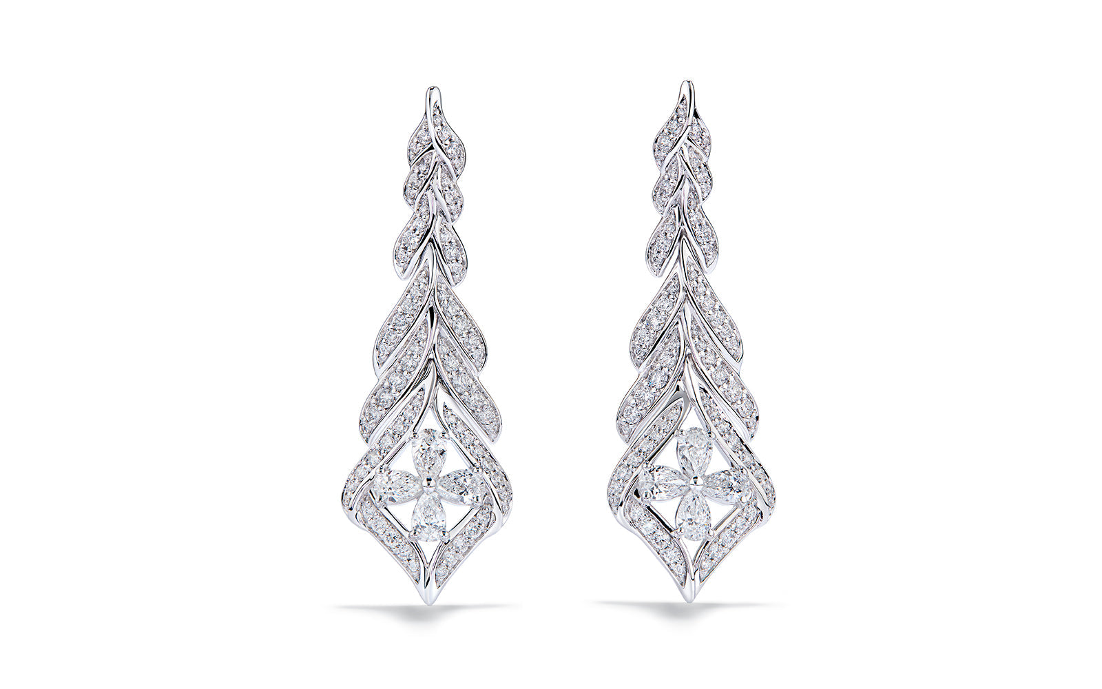 1.64ct D Flawless Diamond Earrings set in 18K White Gold