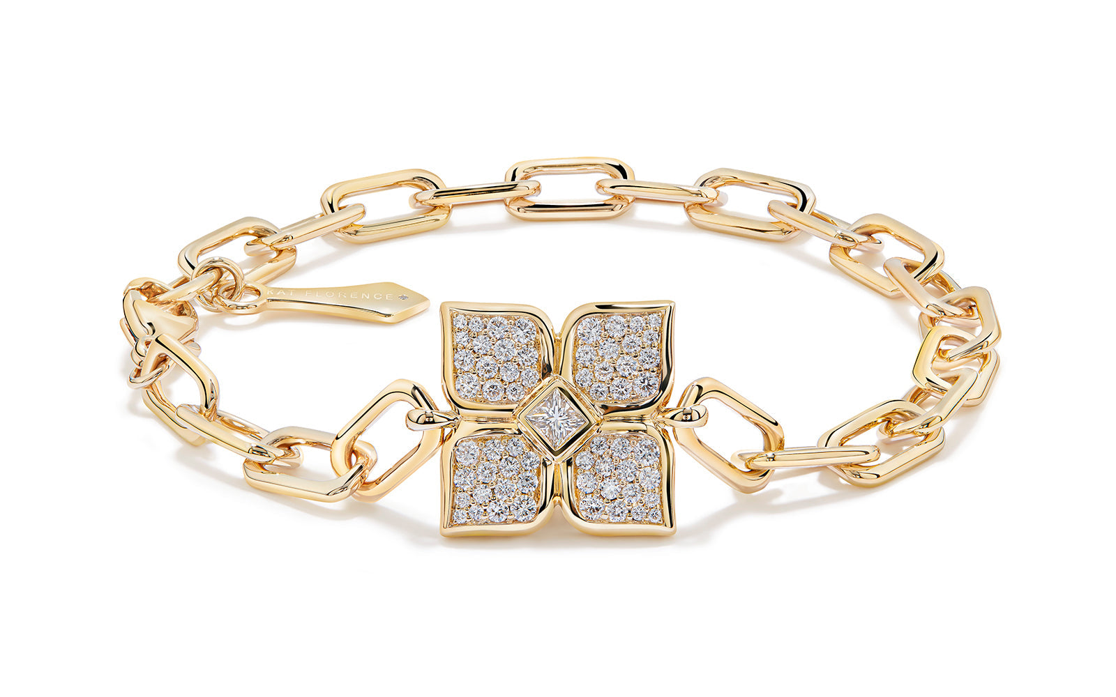 Apple Blossom 0.76ct D Flawless Diamond Bracelet set in 18K Yellow Gold