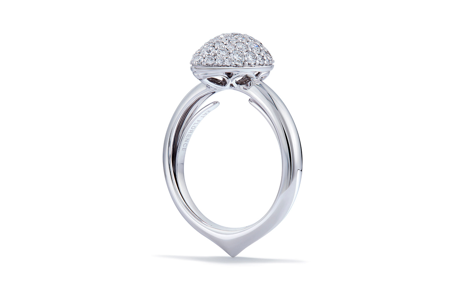 0.9ct D Flawless Diamond Ring set in 18K White Gold