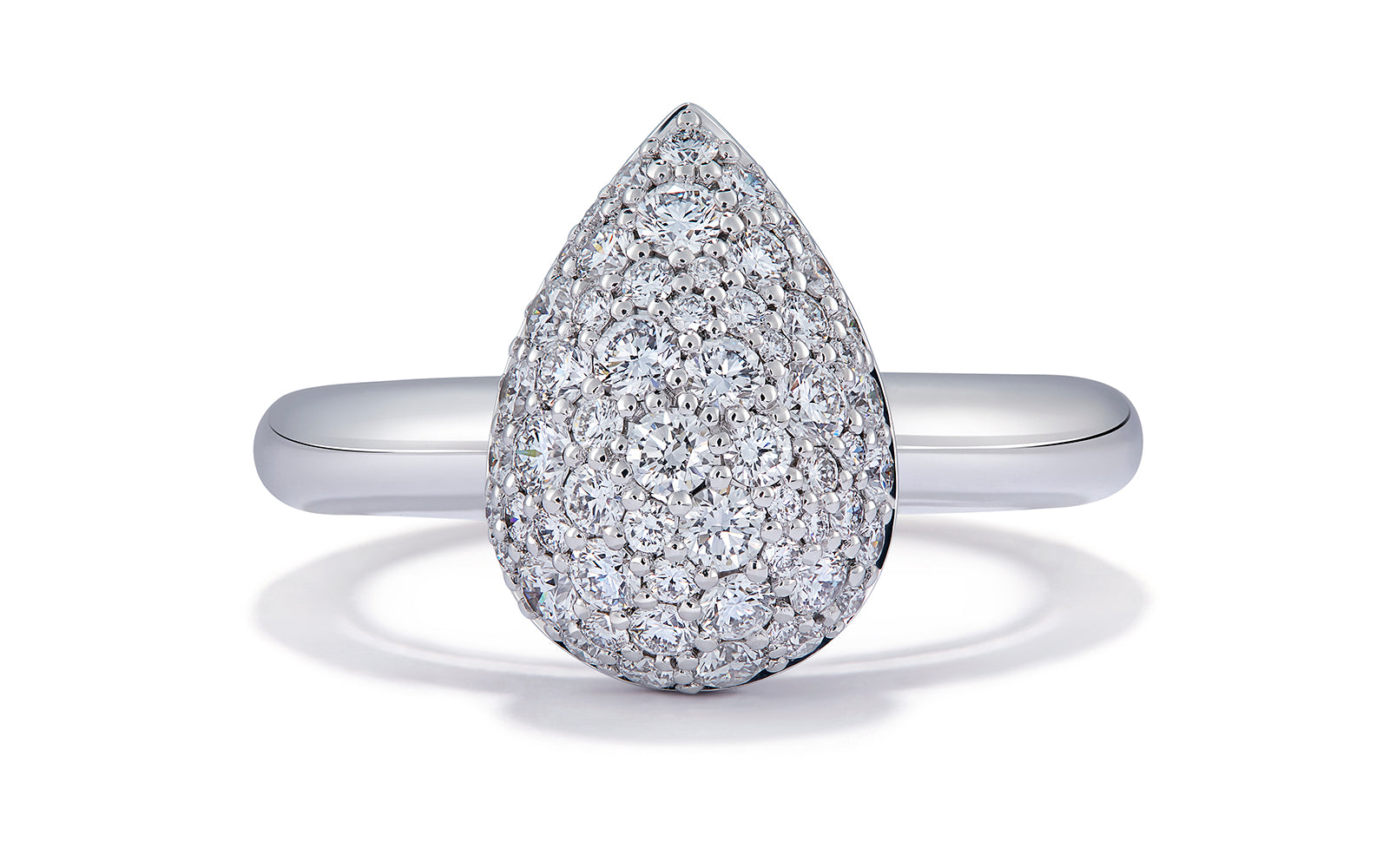 0.9ct D Flawless Diamond Ring set in 18K White Gold