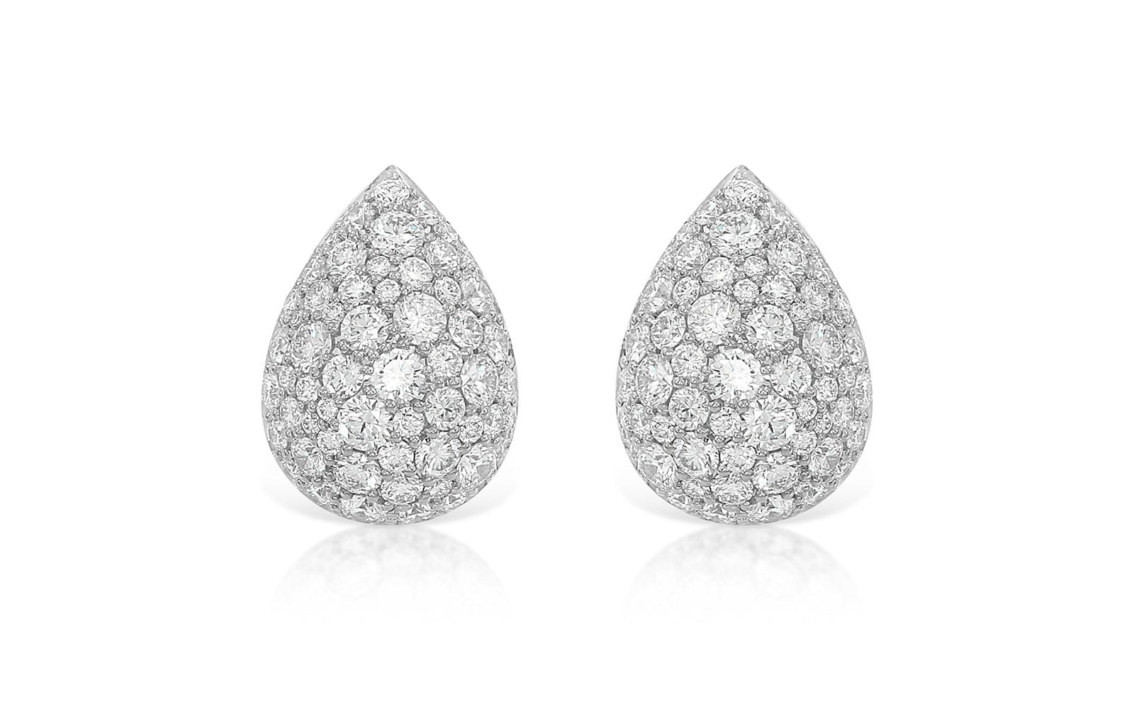 D Flawless Diamond Earrings set in 18K White Gold