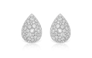 D Flawless Diamond Earrings set in 18K White Gold