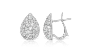 D Flawless Diamond Earrings set in 18K White Gold