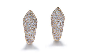 D Flawless Diamond Earrings set in 18K Yellow Gold
