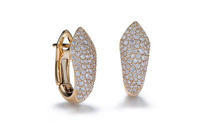 D Flawless Diamond Earrings set in 18K Yellow Gold