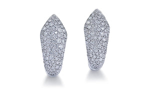 D Flawless Diamond Earrings set in 18K White Gold