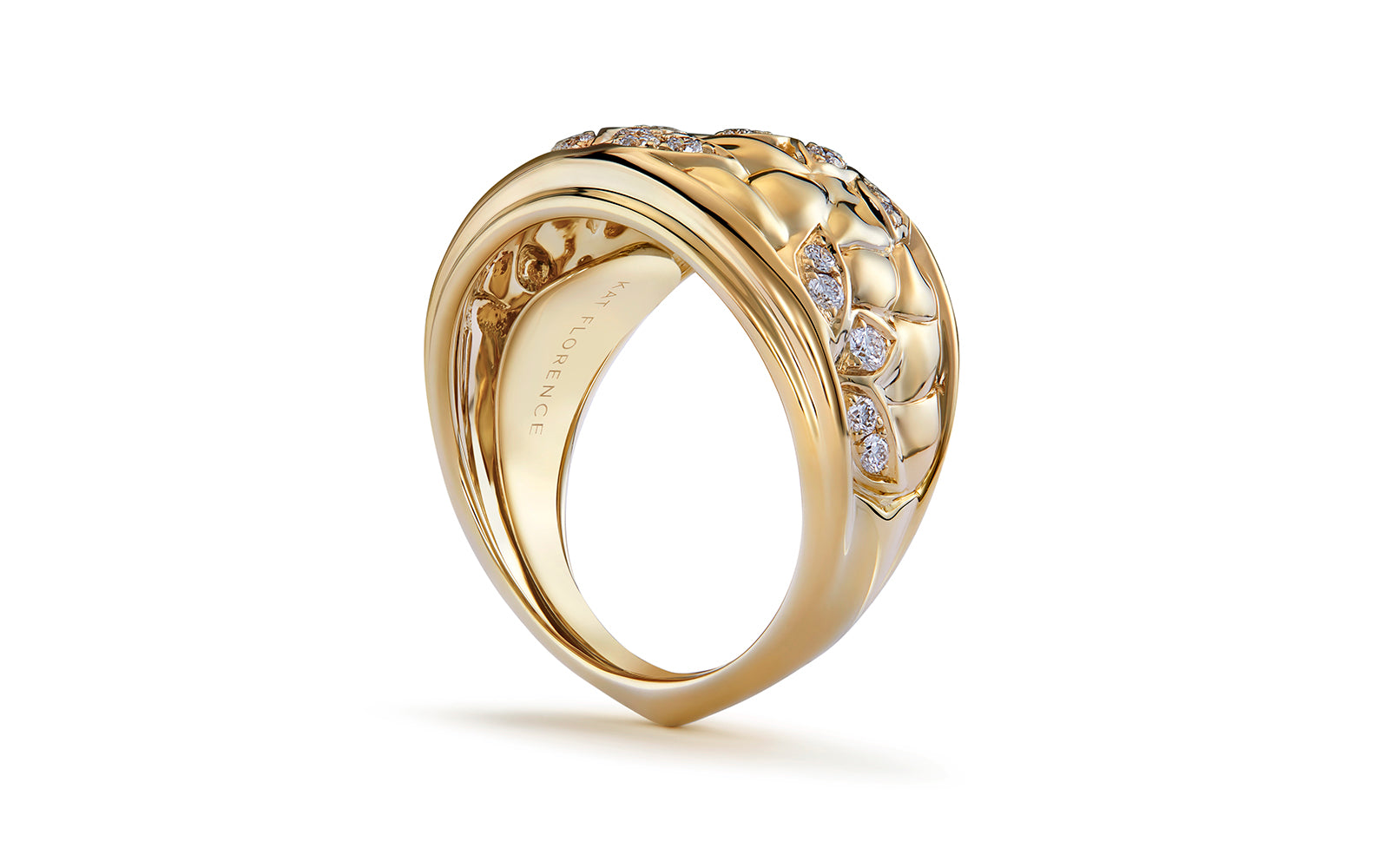 0.44ct D Flawless Diamond Ring set in 18K Yellow Gold