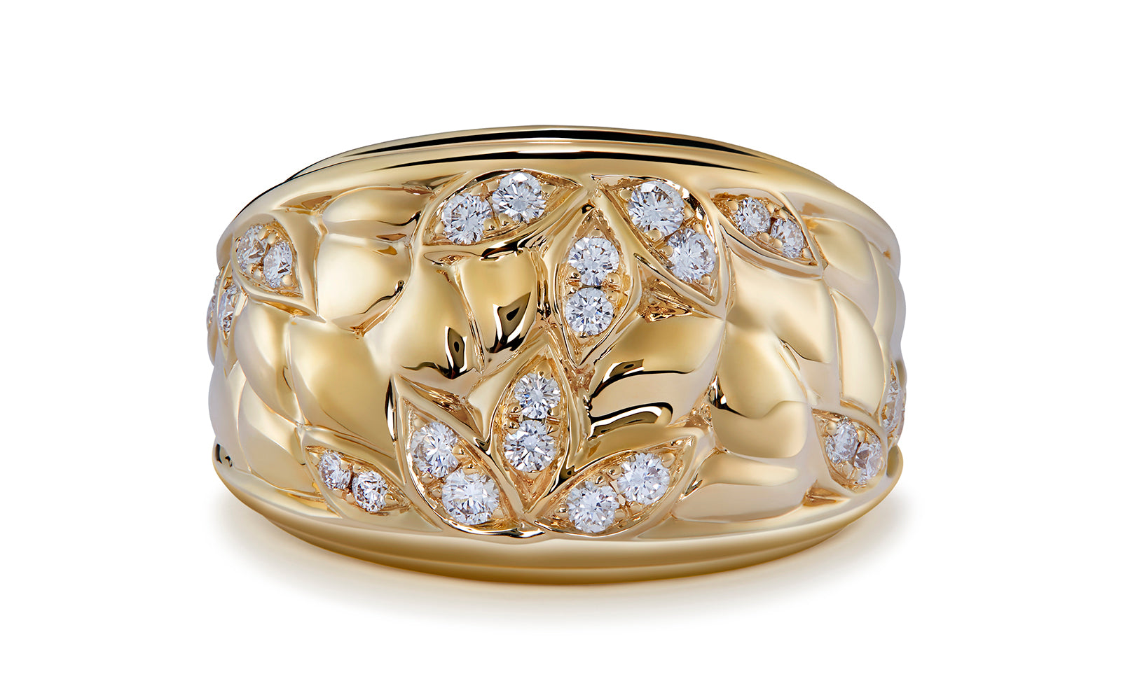0.44ct D Flawless Diamond Ring set in 18K Yellow Gold
