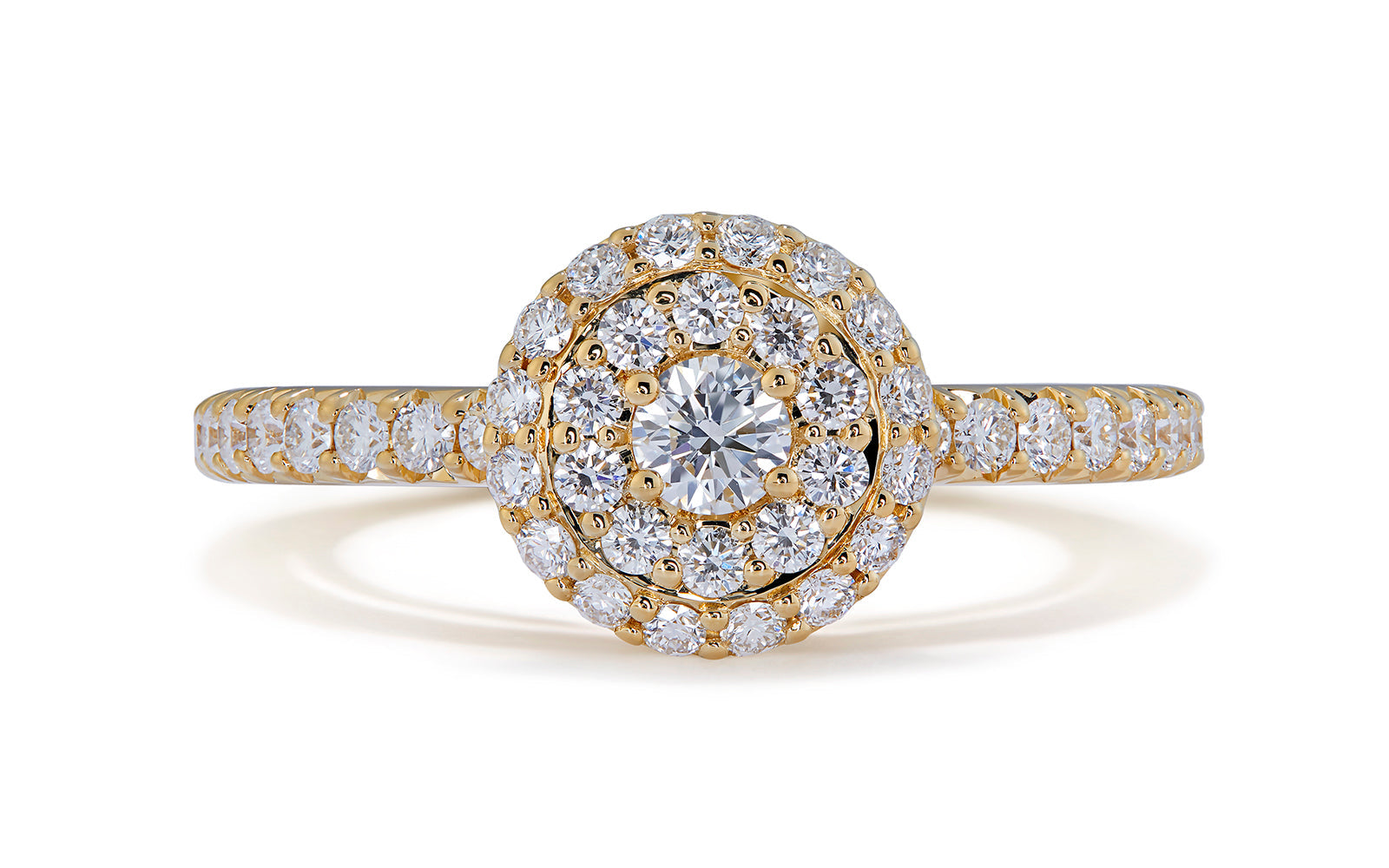 1.05ct D Flawless Diamond Ring set in 18K Yellow Gold