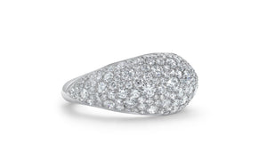 D Flawless Diamond Ring set in 18K White Gold