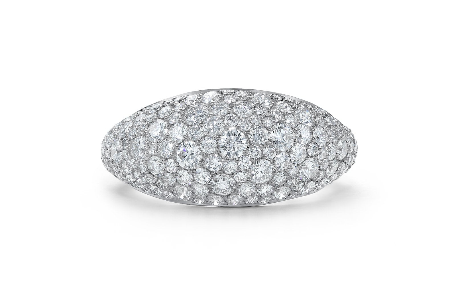 D Flawless Diamond Ring set in 18K White Gold