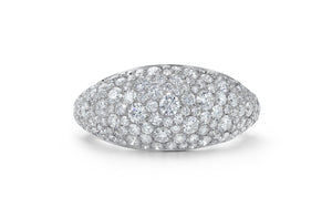 D Flawless Diamond Ring set in 18K White Gold