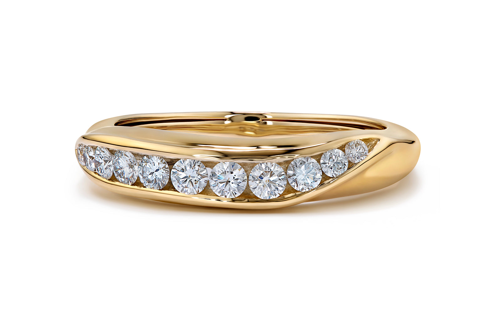 0.44ct D Flawless Diamond Ring set in 18K Yellow Gold