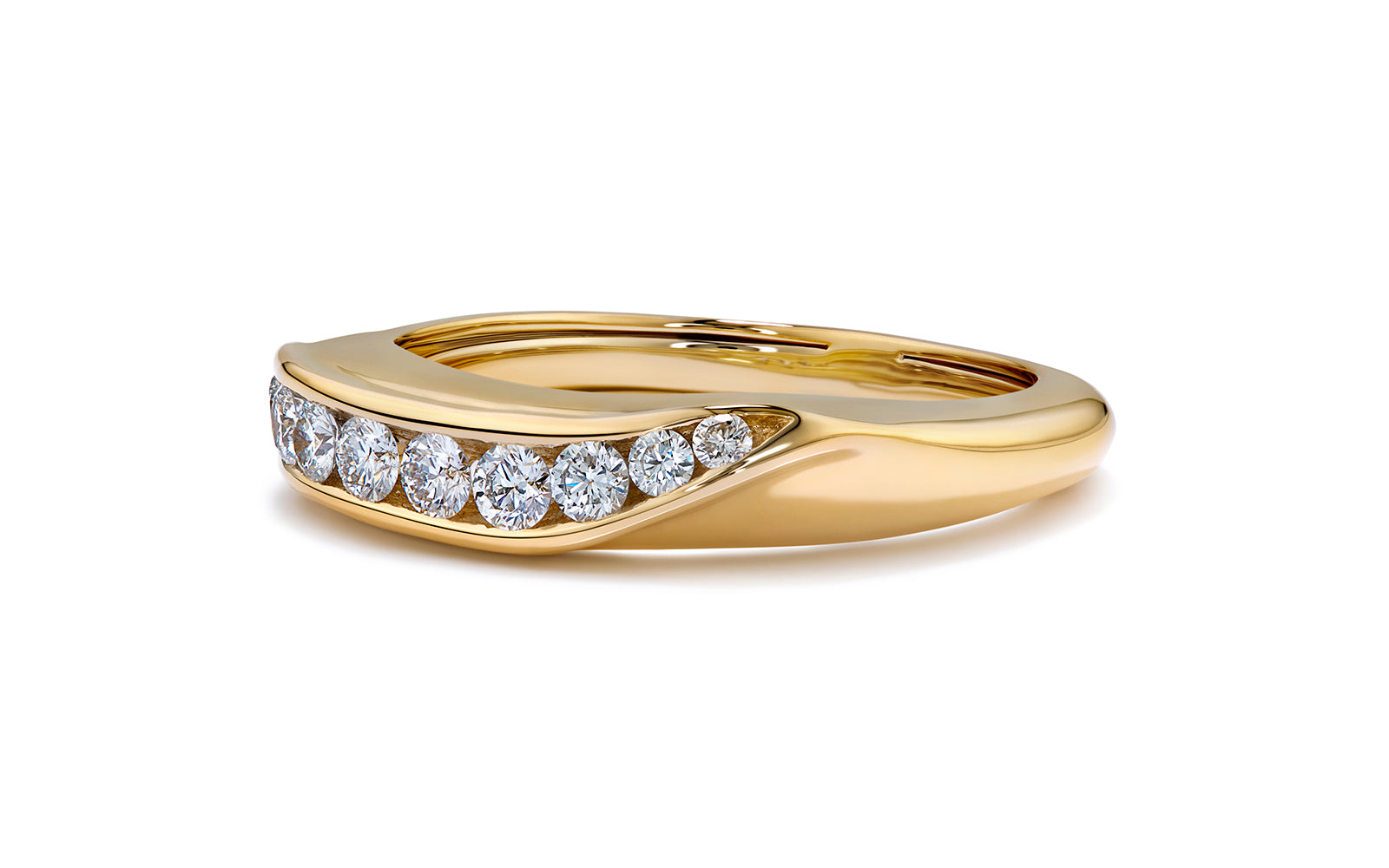 0.44ct D Flawless Diamond Ring set in 18K Yellow Gold