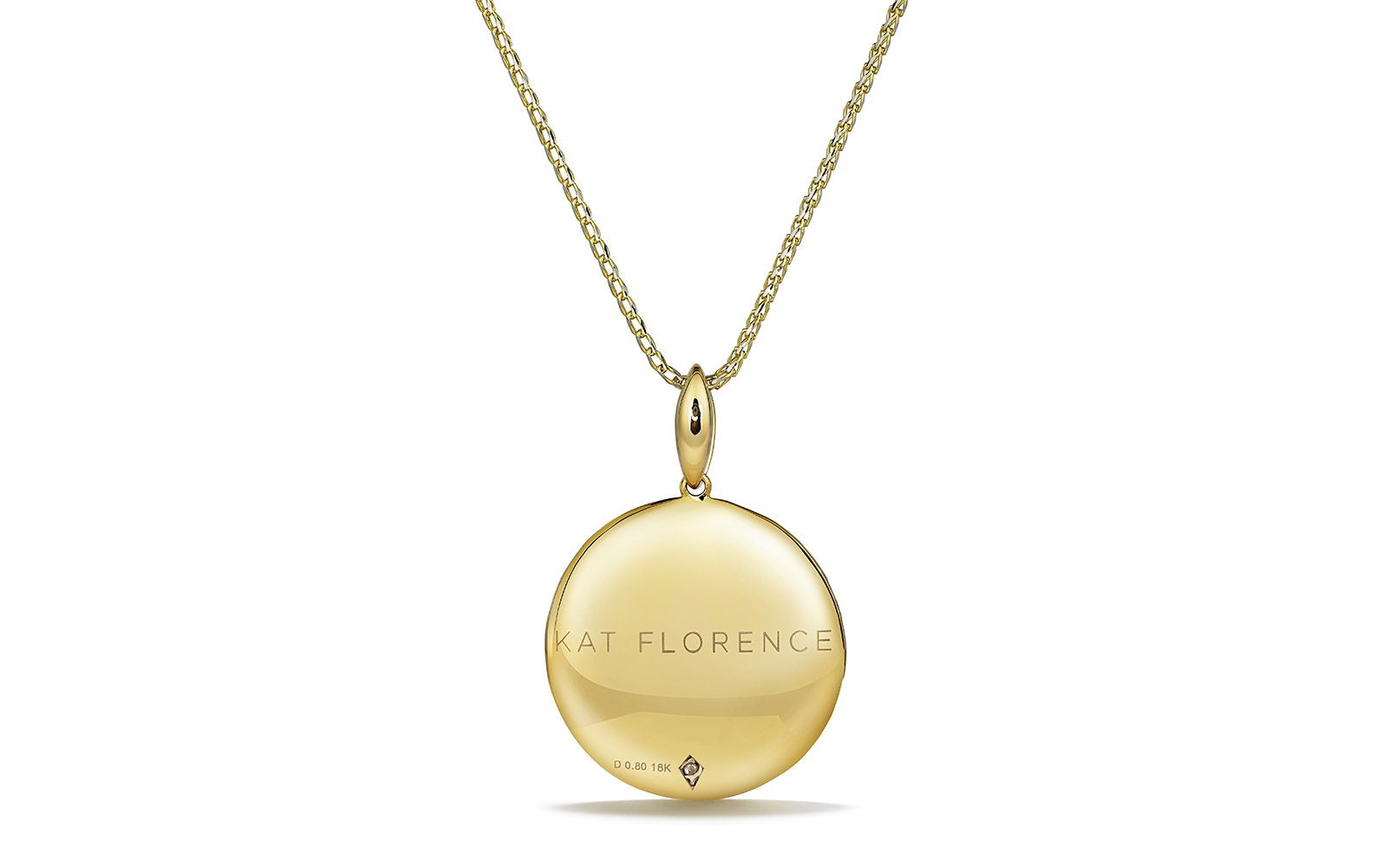 D Flawless Diamond Necklace set in 18K Yellow Gold