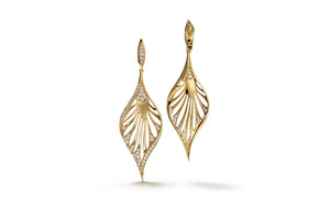 1.26ct D Flawless Diamond Earrings set in 18K Yellow Gold