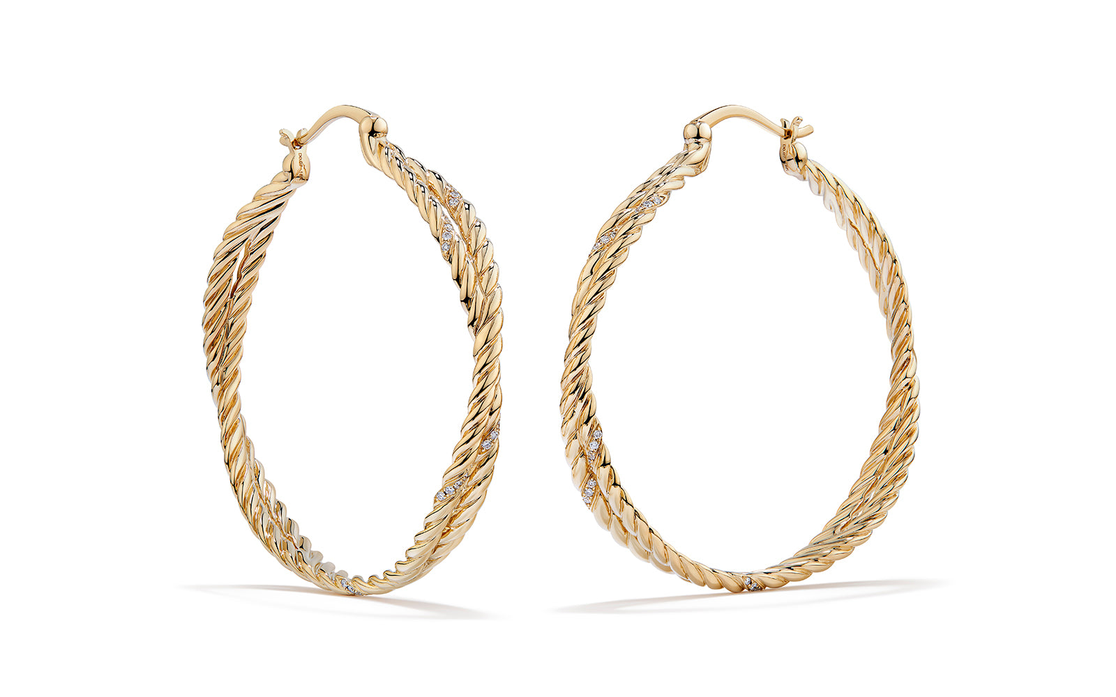 0.14ct D Flawless Diamond Earrings set in 18K Yellow Gold