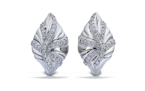 D Flawless Diamond Earrings set in 18K White Gold