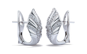 D Flawless Diamond Earrings set in 18K White Gold