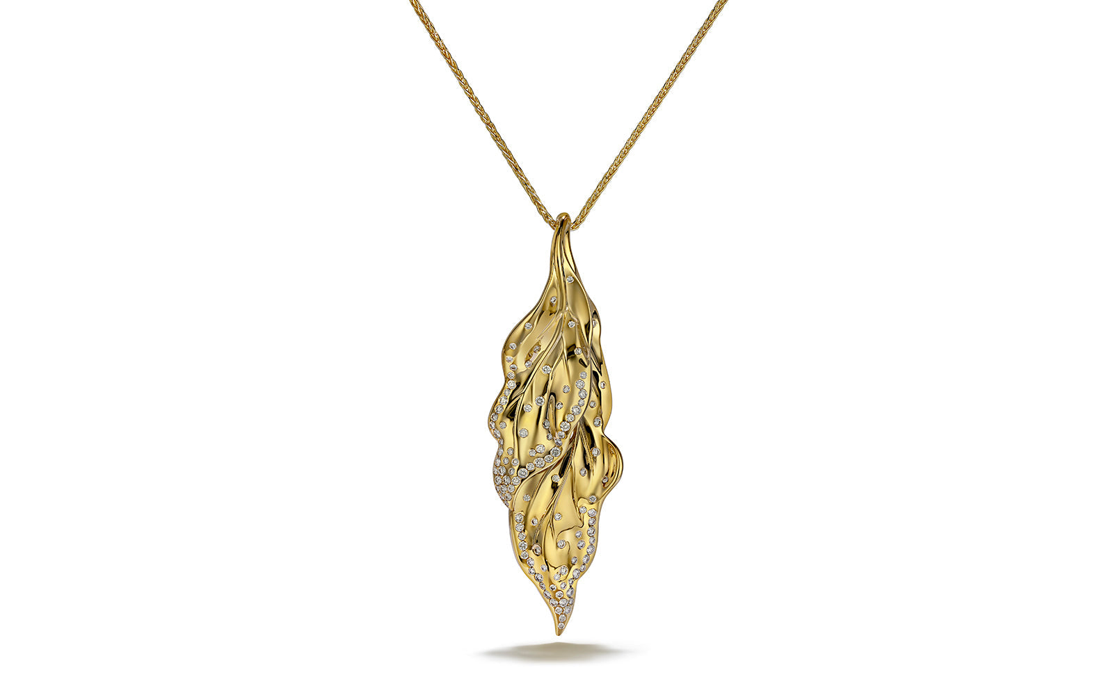 The Wind in the Willows 1.35ct D Flawless Diamond Necklace set in 18K Yellow Gold