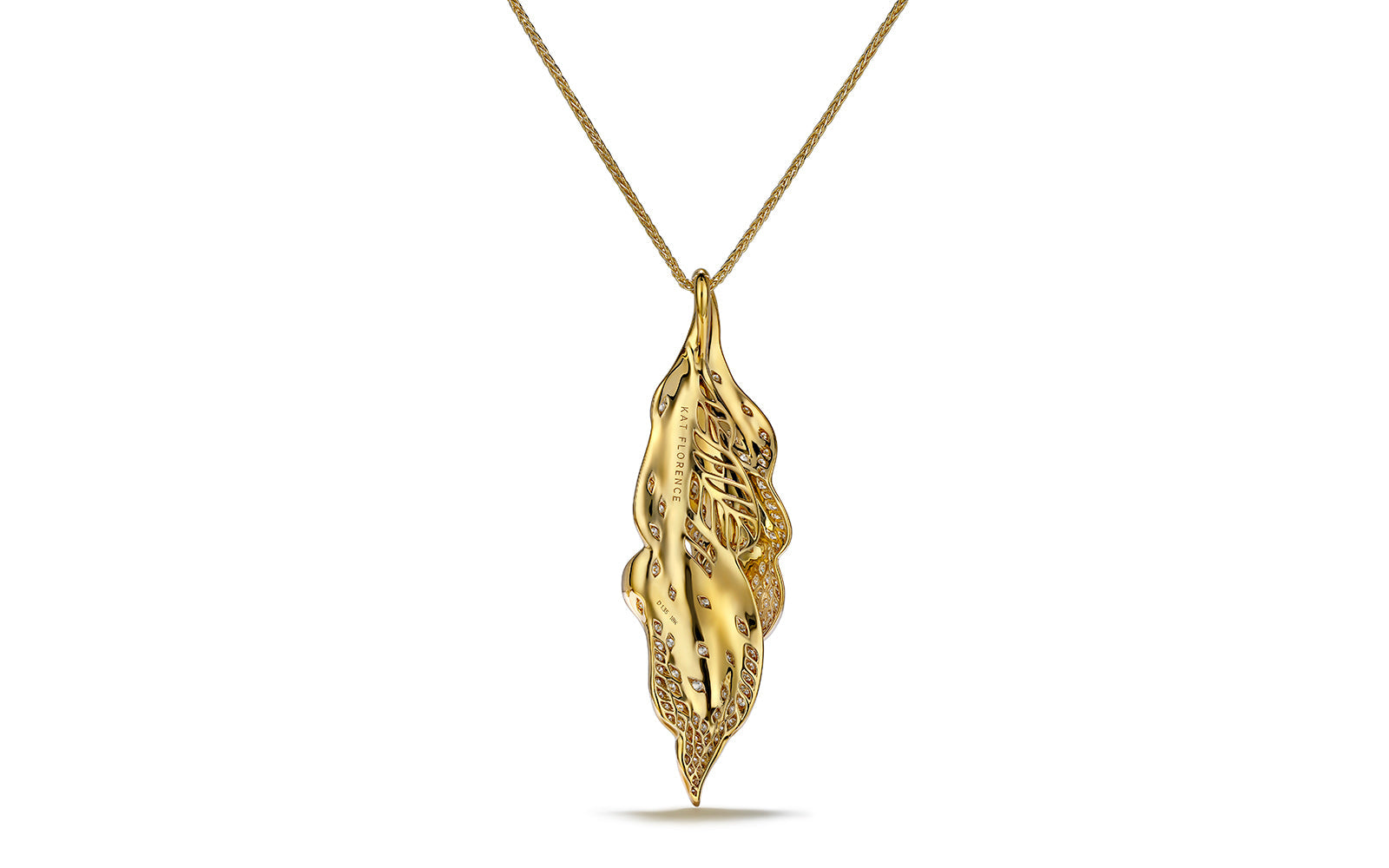 The Wind in the Willows 1.35ct D Flawless Diamond Necklace set in 18K Yellow Gold