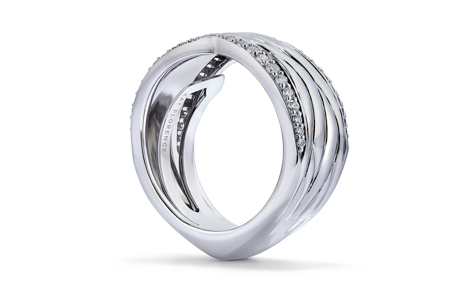D Flawless Diamond Ring set in 18K White Gold