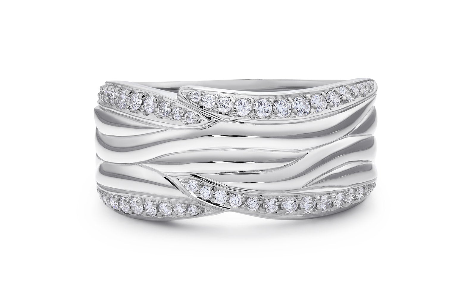 D Flawless Diamond Ring set in 18K White Gold