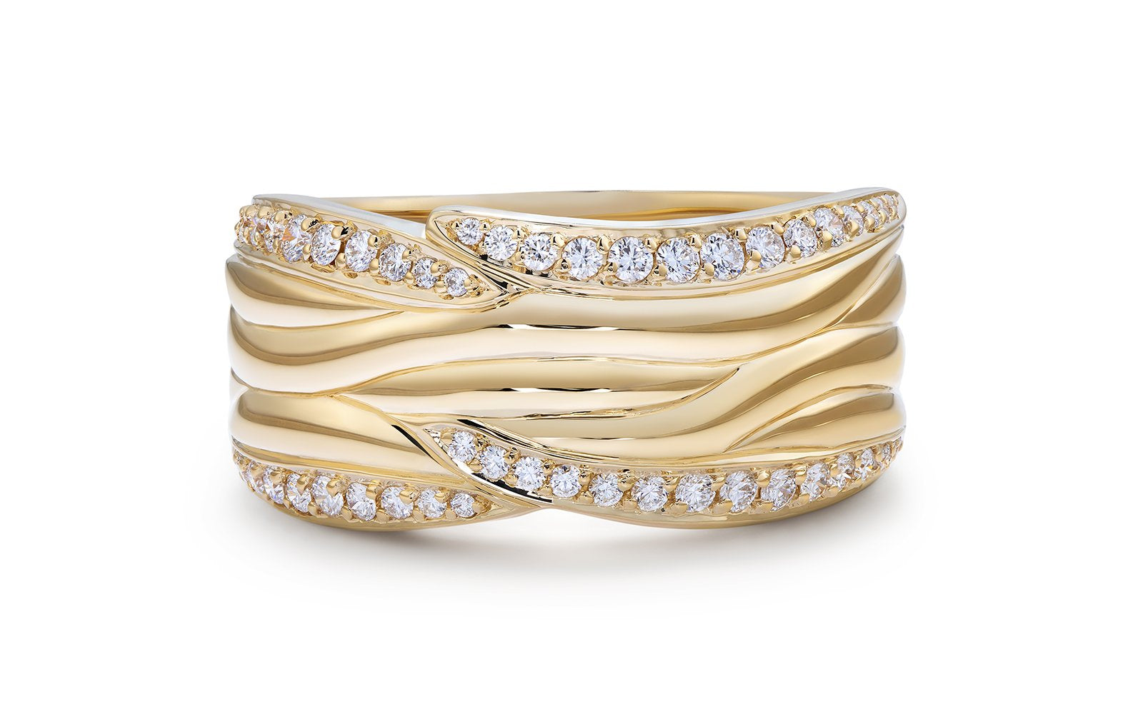 D Flawless Diamond Ring set in 18K Yellow Gold