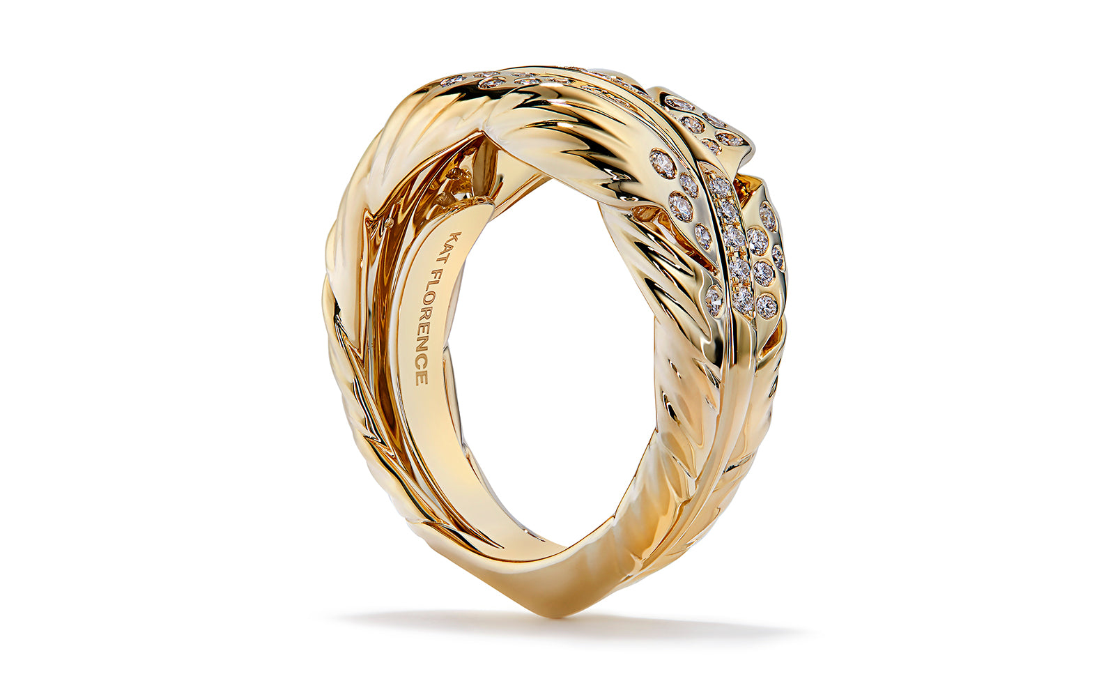 D Flawless Diamond Ring set in 18K Yellow Gold