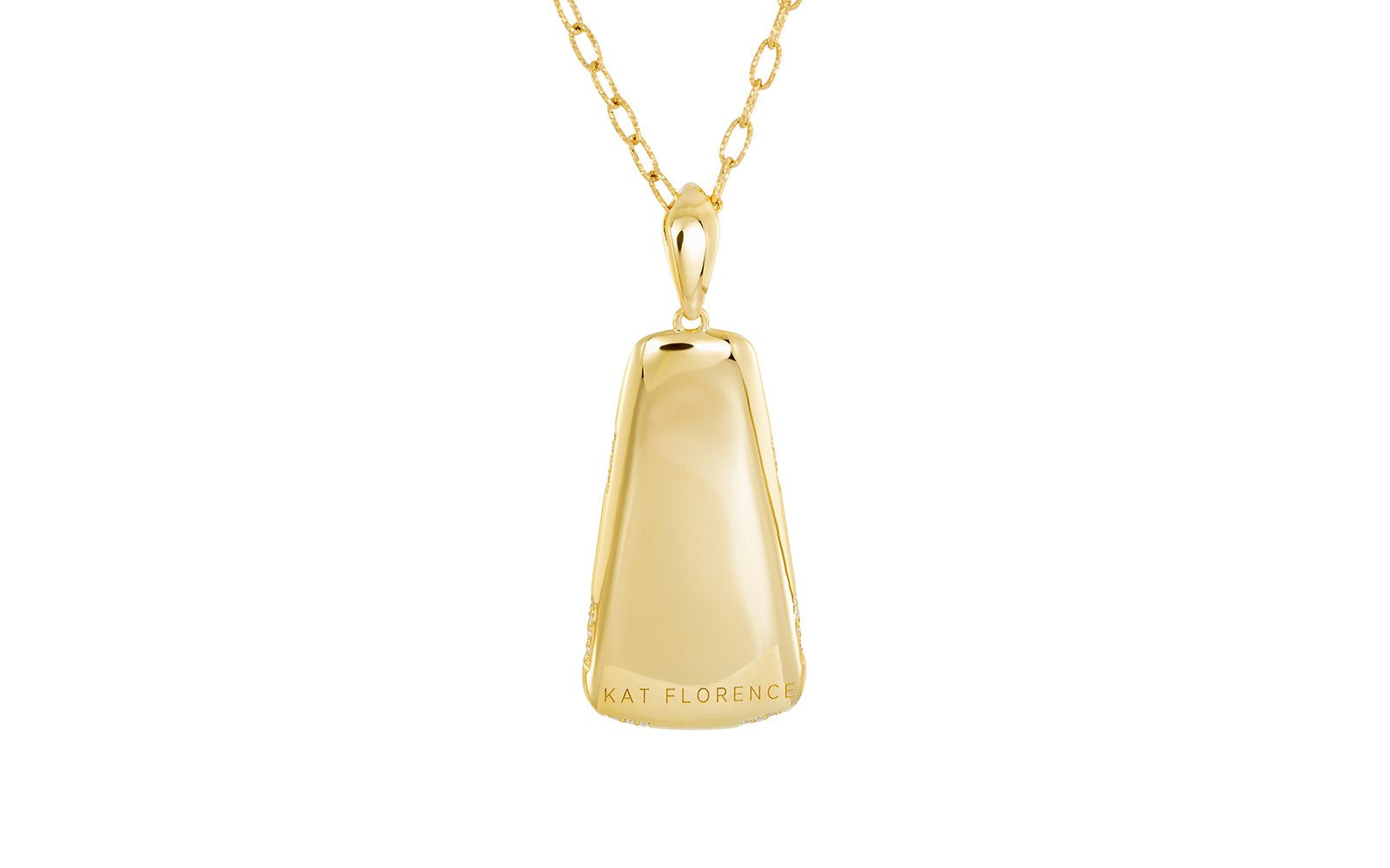 D Flawless Diamond Necklace set in 18K Yellow Gold