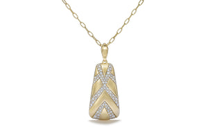 D Flawless Diamond Necklace set in 18K Yellow Gold